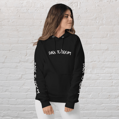 side print sleek pullover hoodie-black